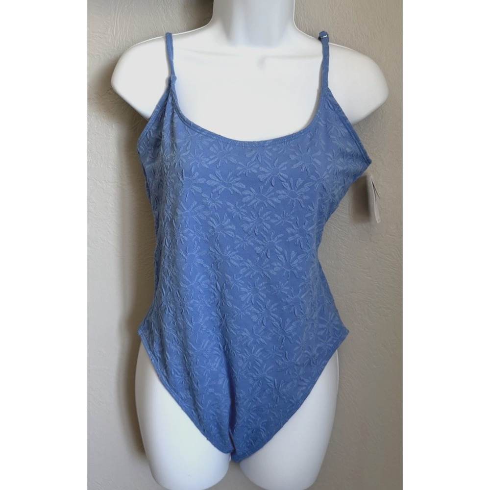 New! Volcom One Piece Swimsuit Womens Size XL Blue Sol Surfin Skimpy Adjustable